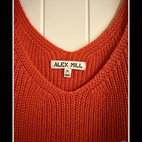 Alex Mill Billie Sweater Tank in Papaya | Size M - Picture 7 of 7